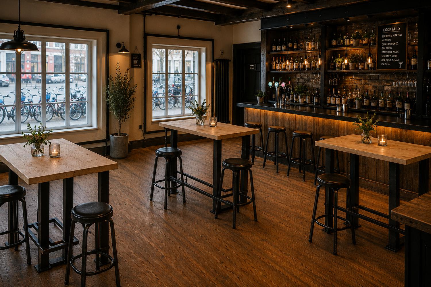 Stalen onderstel Baak bartafel